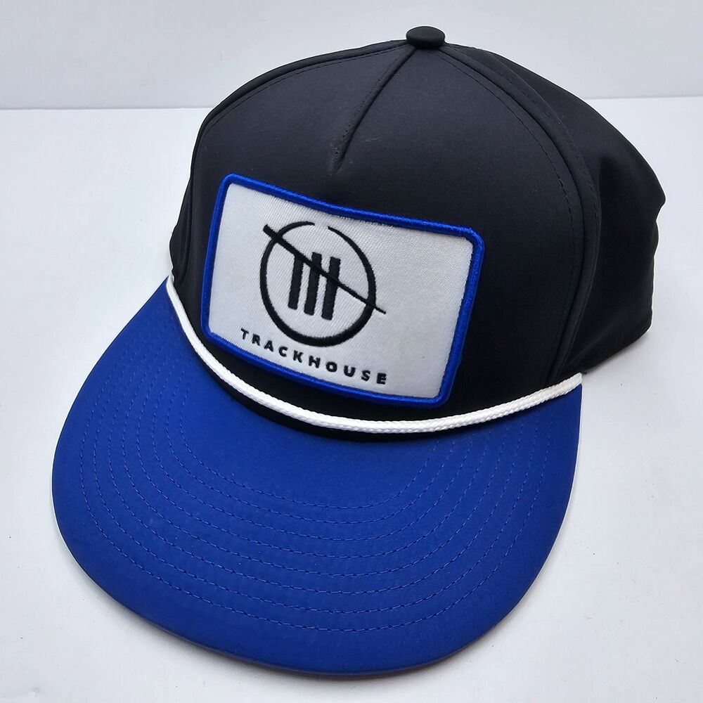 Trackhouse Racing Team Hat Snapback Rope Cap Black Blue Embroidered Logo Patch